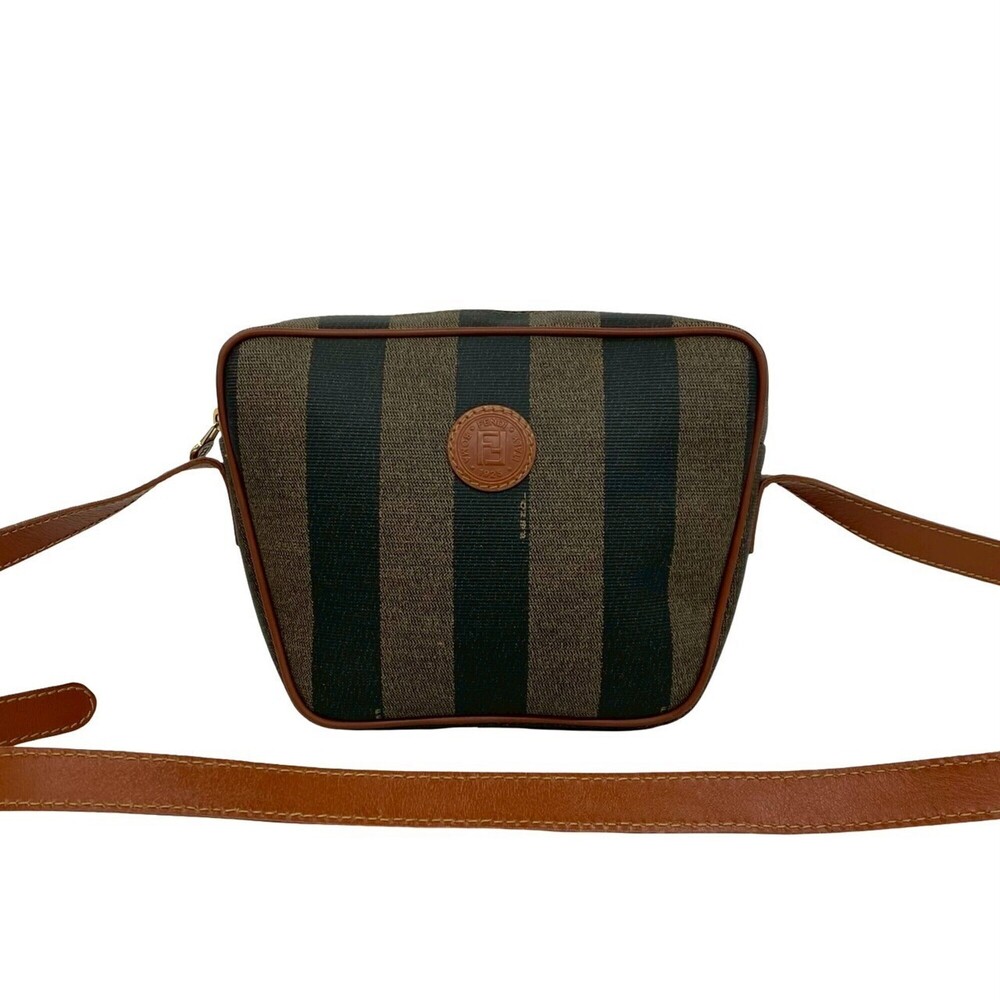 FENDI Black Leather Shoulder Bag